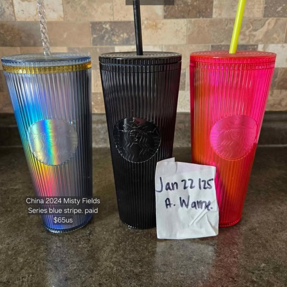 Starbucks Gradient and Black Tumbler Trio